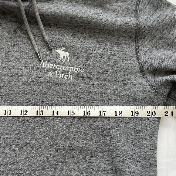 Abercrombie & Fitch Grey Hoodie Medium Embroidered Logo - Picture 5 of 6
